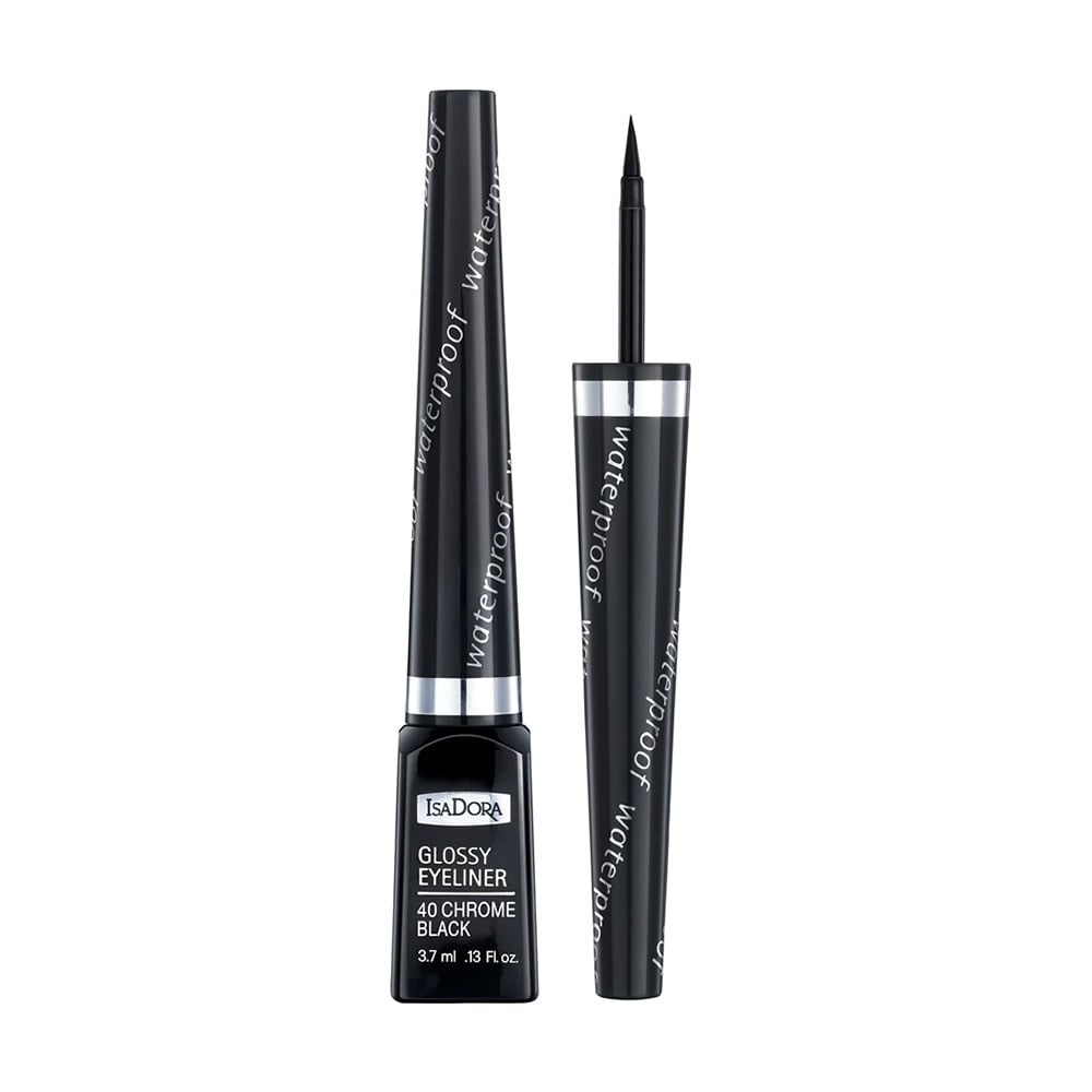 Рідка підводка для очей IsaDora Glossy Eyeliner 40 Chrome Black, 3.7 мл